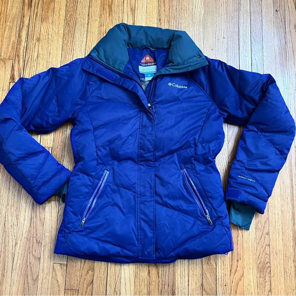 Columbia Omni Heat  Down Jacket Coat Small Purple Winter Duck - Picture 1 of 9
